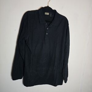 AXist Long Sleeve Black Polo Shirt Medium